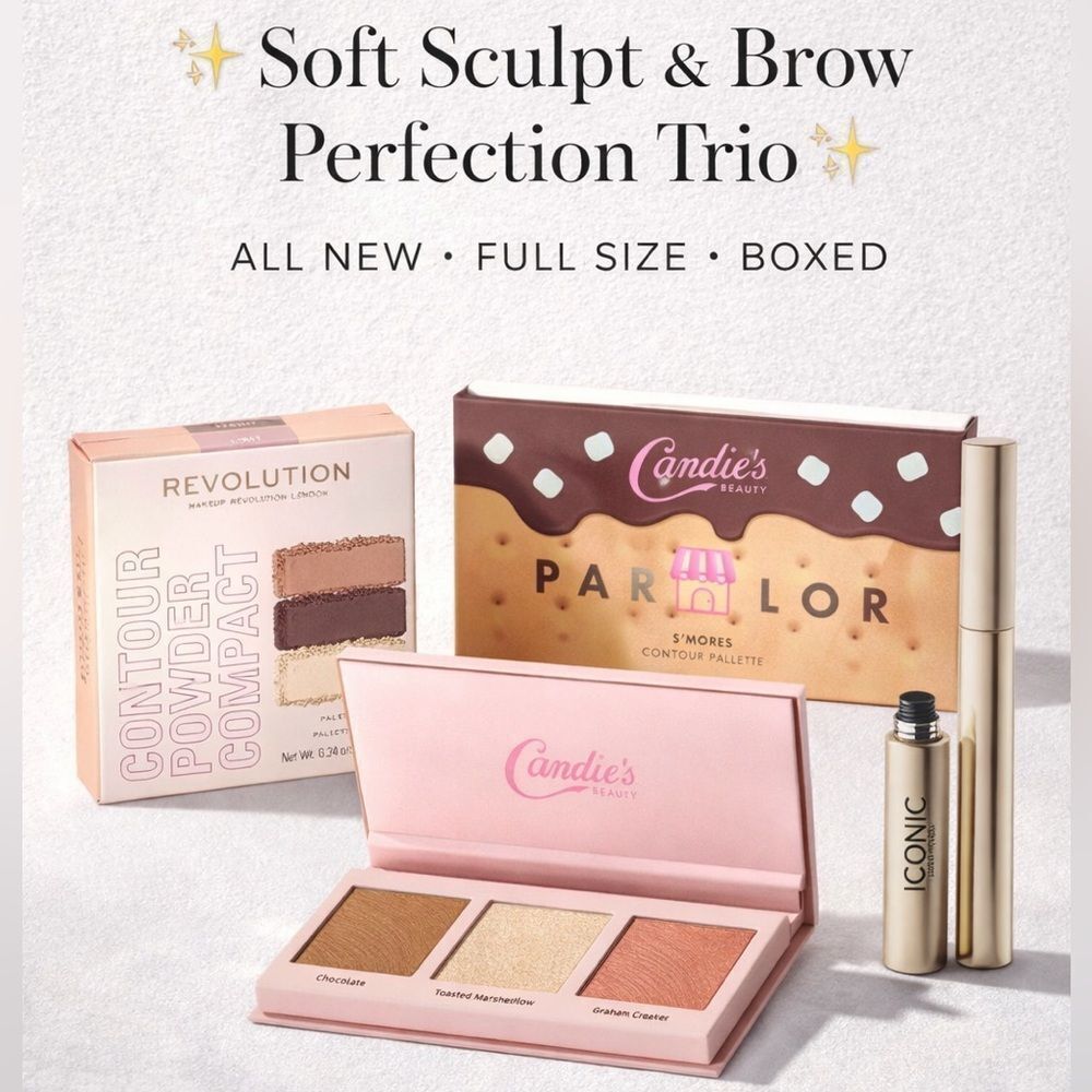 ✨ Soft Sculpt & Brow Perfection Trio ✨ Contour + Highlight + Brow Gel | All NEW